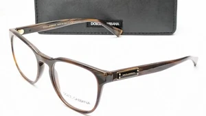 Dolce & Gabbana DG3260 3118 Brown Horn Rectangle Unisex Eyeglasses 52mm - Picture 1 of 10