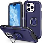 For Iphone 15 14 13 12 11 Pro Max Xs Shockproof Ring Stand Case Heavy Duty Cover