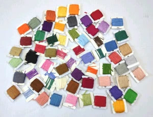 Lot of 52 Embroidery Floss Labeled Cotton Cross-stitch Thread on Cards Lot - Picture 1 of 4