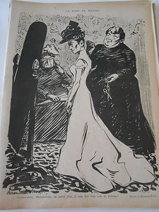Caricature 1899 de Hermann Paul  La Robe de Mariée - Imagen 1 de 1