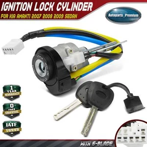 Ignition Lock Cylinder Zamak 5 with 2 Keys for Kia Amanti 2007 2008 2009 Sedan - Picture 1 of 9