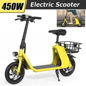 450W Adult Folding Electric Scooter Commuter Off-Road Ebike Bicycle E-Scooter - Picture 1 of 9
