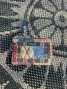 Mona B Quilted Card/Id Holder Country Design VGUC - Picture 1 of 6
