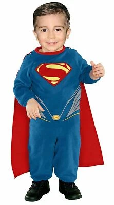 Toddler Superman Romper with removable cape Costume Play - Image 1 of 2