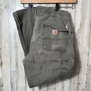 Vintage Carhartt Carpenter Cargos Hose Distressed Faded Gray Herren Größe 36 x 28 - Bild 1 von 9