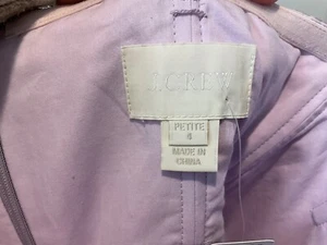 J. Crew Women's lilac Silk Strapless Dress Size 4 petite wedding cocktail party - Picture 1 of 8