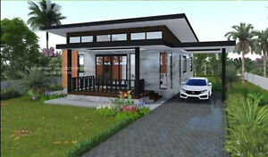 Custom House Home Building plans 2 bedroom 2 bathroom & Garage with CAD File