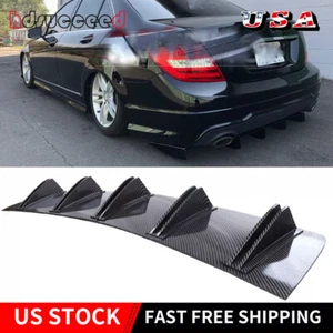 For Mercedes-Benz W204 Rear Diffuser Fin Bumper Lip Splitter Spoiler Carbon NEW - Picture 1 of 13