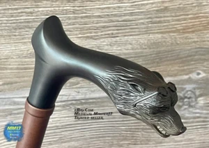 Handmade Wooden Stick High Quality Black Wolf Exclusive handmade cane - Picture 1 of 6