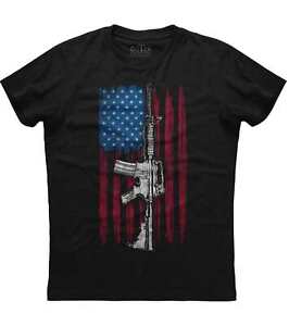 The Patriotic Gun 2nd Amendment Flag American T-Shirt Tee 2ND T-shirt