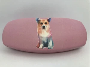NEW Corgi Pink Hard Clamshell Eyeglasses Case - Picture 1 of 8