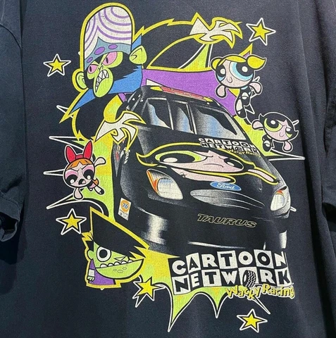 Vintage The Powerpuff Girls T-Shirt, Cartoon Wacky Racing Nascar Unisex T-Shirt Cover
