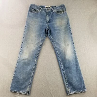 Lee Jeans Men's Size 36X32 Blue Wash Regular Fit 100% Cotton Stained Distressed - Image 1 of 4