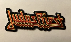 JUDAS PRIEST DIE-CUT LOGO 5” EMBROIDERED PATCH NEW BRITISH HEAVY METAL BOB DYLAN - Picture 1 of 2