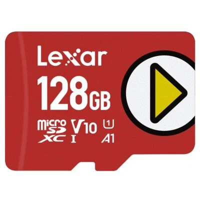 128GB Red Lexar PLAY microSDXC Card for Nintendo Switch Steam Deck and More - Image 1 of 4