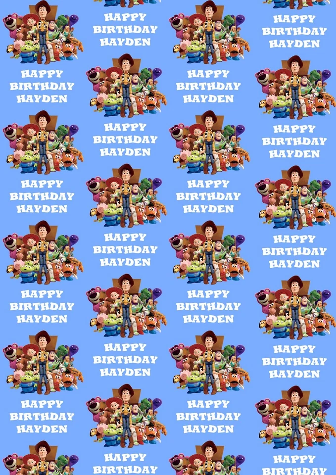 TOY STORY Personalised Birthday Gift Wrap - Disney Toy Story Wrapping Paper