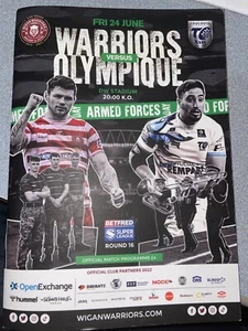 Wigan Warriors/Olympique Super League 24/6/22 Programme (Ex Cond) - Picture 1 of 1