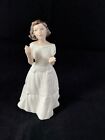 Royal Doulton 'Welcome' Hn 3764 Bone China Figurine ~ Girl In White Dress 1995