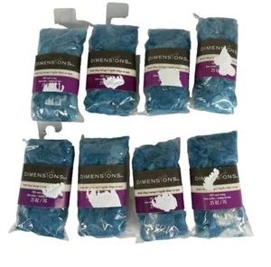 8 Turquoise Curly Roving Felting 100 percent Wool Dimensions Needle .25 ounces - Picture 1 of 11