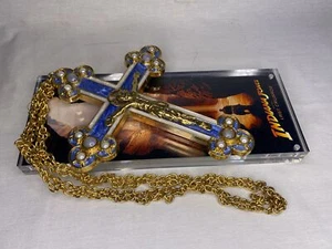 Indiana Jones, Cruz de Coronado, metal sólido, oro, réplica de utilería real, placa - Imagen 1 de 12