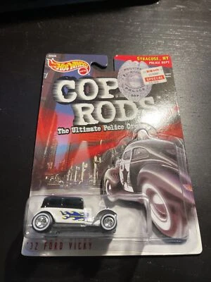 1999 Hot Wheels COP Rods '32 FORD VICKY Syracuse, NY Real Riders NIP 23444 - Image 1 of 3