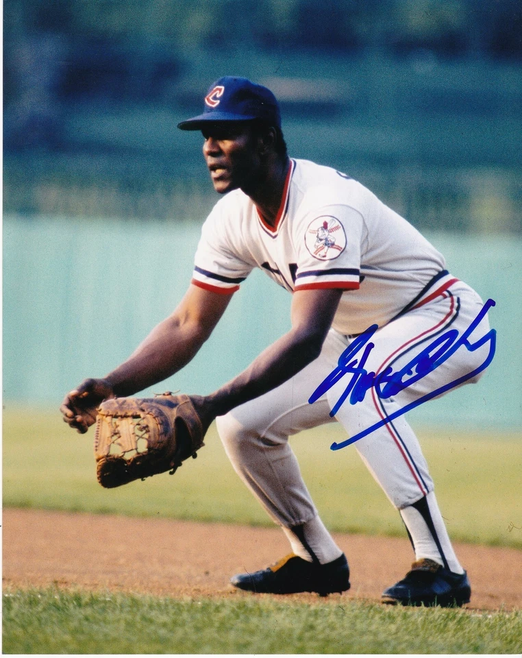 RICO CARTY INDIOS CLEVELAND ACCIÓN FIRMADO 8x10 Foto 1 de 1