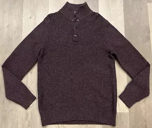 Banana Republic Men’s Heather Wool Heavy Knit Henley Sweater - Large Tall (LT) - Picture 1 of 6
