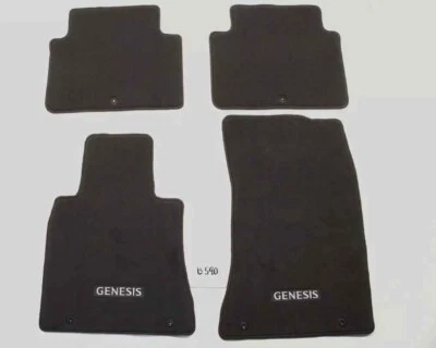 Nuevas alfombrillas delanteras traseras negras Genesis 2015-2020 G80 tracción trasera B1014-ADU00-RRY OEM Foto 1 de 4