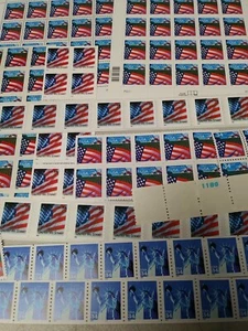 $57.12 Face Value All Unused 34 cent U.S. Postage Stamps FLAGS Statue of Liberty - Picture 1 of 3