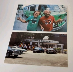 Vintage Ben & Jerry Ice Cream Postcard Lot of 2 Vermont - Picture 1 of 5
