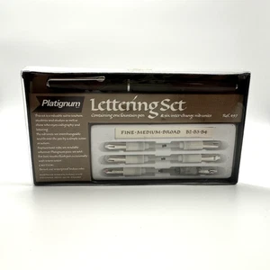 Juego de Letras Platignum Pluma Estilográfica y 6 Inter Cambio Plumín Inglaterra De Colección Limpio - Imagen 1 de 3