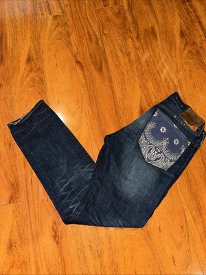 Denim & Supply Ralph Lauren 33x32 Blue Jeans SLIM FIT w/ Paisley Pocket - Image 1 of 4