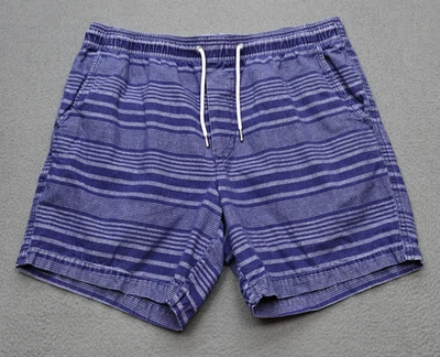 Pantalones Cortos Chinos American Eagle Outfitters Para Hombre Talla M Azul Rayas Cordón Foto 1 de 4