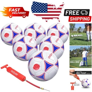 Confezione 6 palloni da calcio economici taglia 3 con pompa - perfetti per età pari o inferiore a 8 anni - Foto 1 di 9