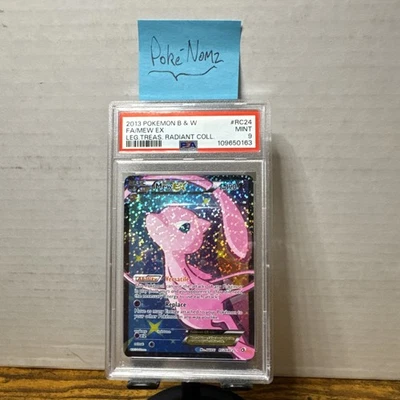 Pokemon Mew EX Legendary Treasures Radiant Coll. Full Art #RC24 PSA 9 Mint - Image 1 of 2