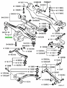 Support, RR Diff, RR For: Mitsubishi Lancer Evo 7 8 9 (CT9A) - Picture 1 of 1