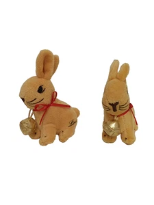 LINDT 2x Plüsch Stoff Hase Goldglöckchen Stofftier Kuscheltier 12 cm hoch Ostern - Bild 1 von 5