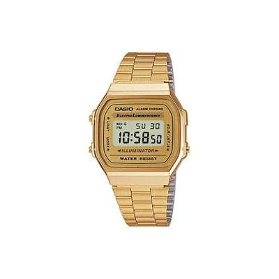 Orologio Uomo Casio Vintage Con Cassa E Cinturino Dorati A168WG-9EF - Immagine 1 di 2