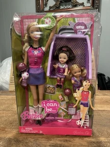 Barbie I Can Be Soccer Coach Puppe Spielset mit Kelly L9444 Sports Mattel 2008 NEU - Bild 1 von 11