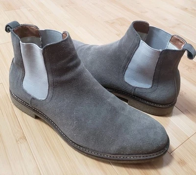 Gordon Rush Clyde Gray Suede Leather Pull On Chelsea Boots Size 10 Clean EUC - Image 1 of 4