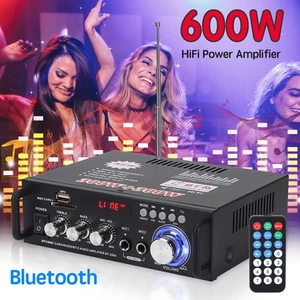 HiFi Verstärker mit Bluetooth 600W Party Musik Equipment AUX Anlage Stereo Audio - Bild 1 von 20