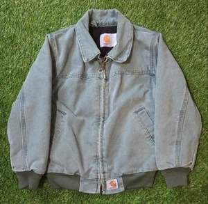 Youth Vintage Light Green Carhartt Jacket Youth Size Small - Picture 1 of 6