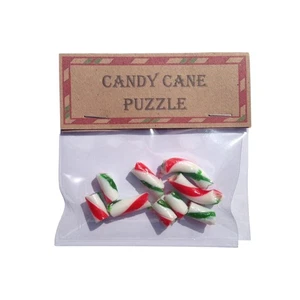 Candy Cane Puzzle Novelty Gift Secret Santa Stocking Filler Joke Birthday Gag - Picture 1 of 1