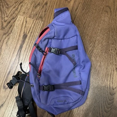 Patagonia Purple ATOM 8L Sling backpack adjust strap nylon bag 13x8x3" - Image 1 of 4