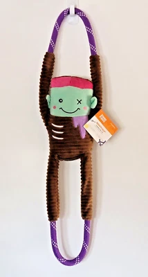 ZippyPaws Ropetugz Dog Toy Zombie Halloween Tough & Durable Multi Layered Fabric - Image 1 of 4
