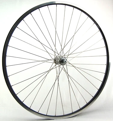 28 Zoll Vorderrad Laufrad Alu Hohlkammerfelge schwarz - Bild 1 von 3