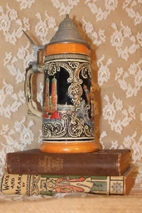 **CLEARANCE** Vintage German Beer Stein With Pewter Lid - Picture 1 of 6