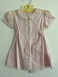 BML handmade Vintage Dress Light Pink 6-12 Months - Picture 1 of 11