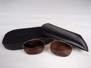 Vintage Guess Sunglasses Clip-On Rare GU4057 ABRN 49 Soft & Clamshell Cases E22 - Picture 1 of 8