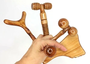 Wood Therapy Maderoterapia Facial Kit 5 Pieces Face Wood Massage Professional - Picture 1 of 7